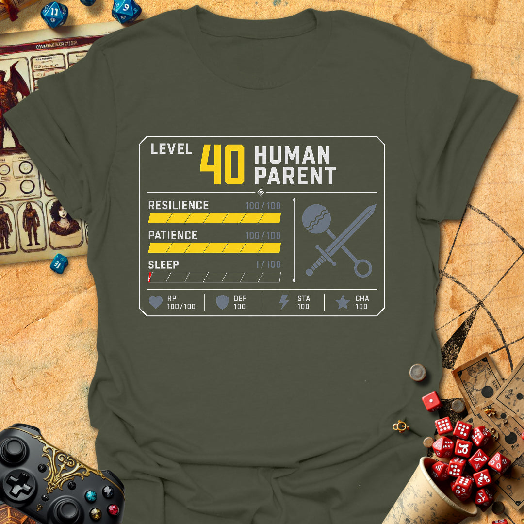 LVL 40 Human Parent Tee
