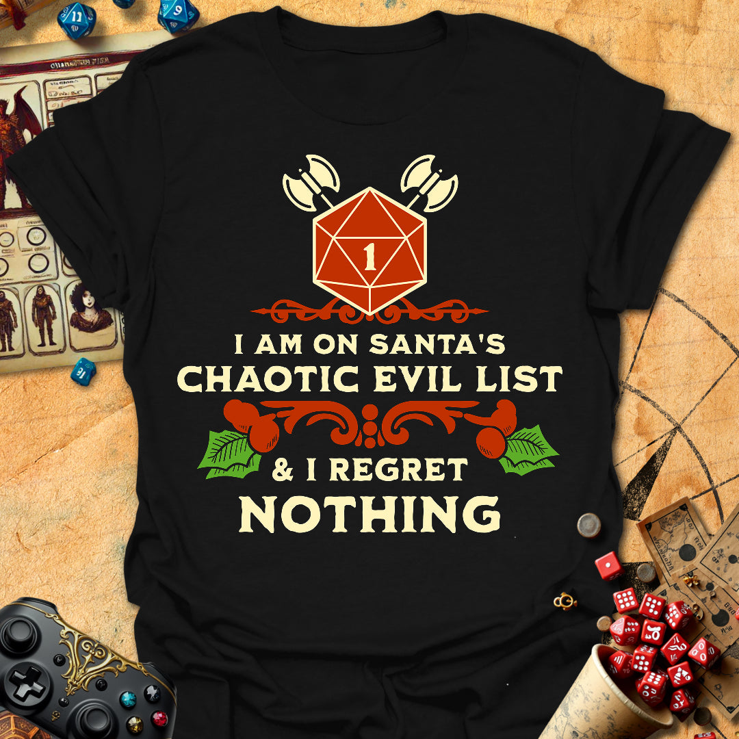 Santa's Chaotic Evil List Tee