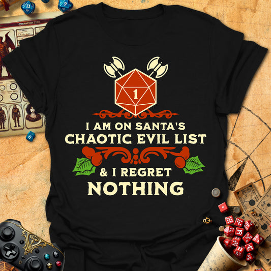 Santa's Chaotic Evil List Tee