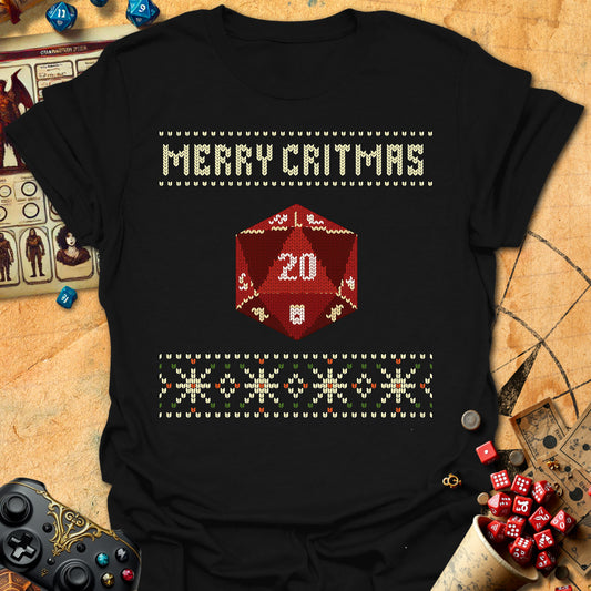 Knitted Merry Critmas Tee