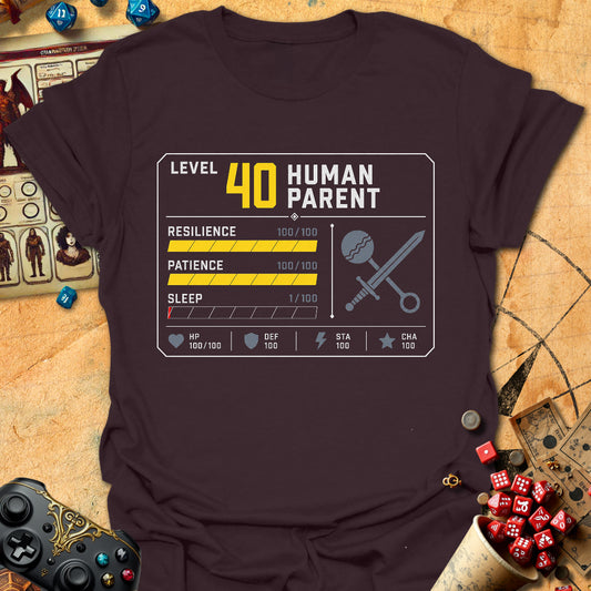 LVL 40 Human Parent Tee