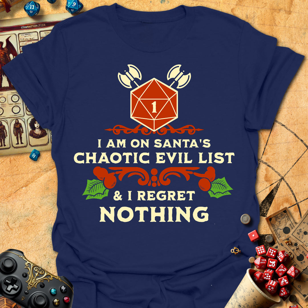 Santa's Chaotic Evil List Tee